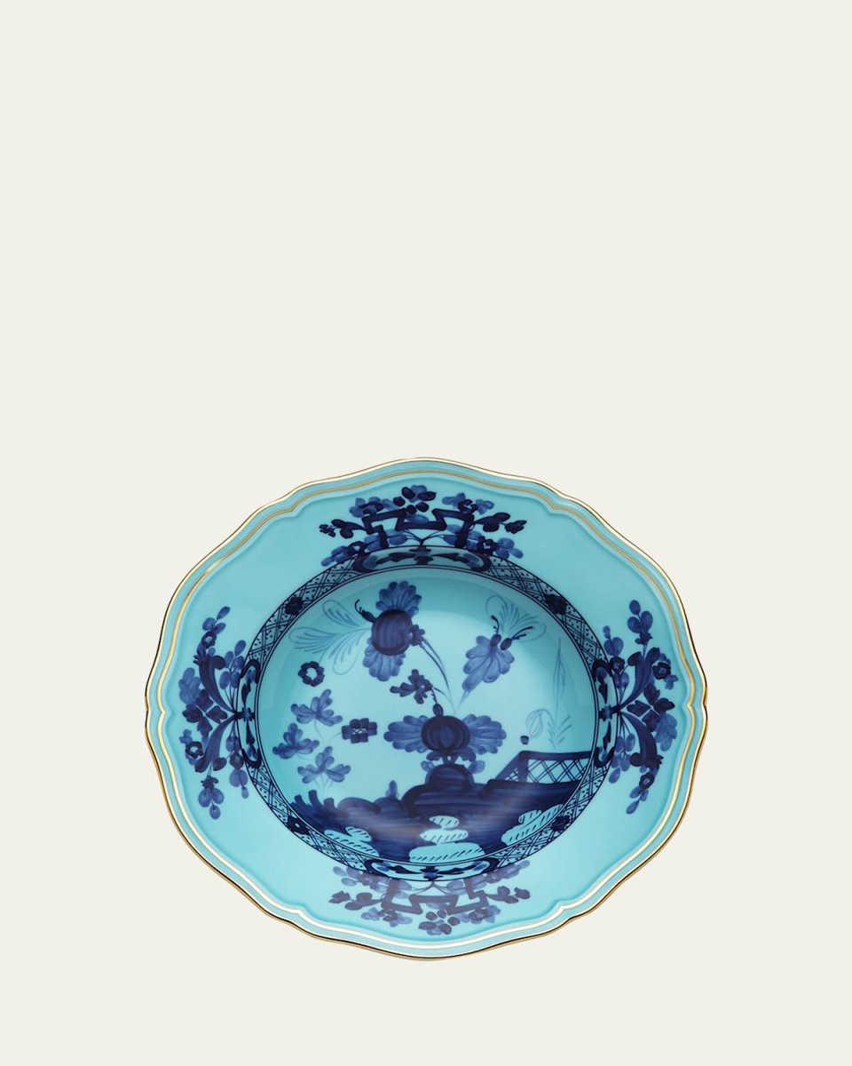 Oriente Italiano Rim Soup Plate, Iris